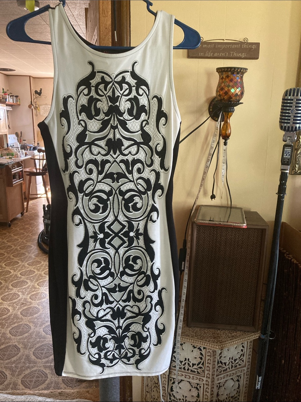 Classy Black and white bodycon scuba dress mini